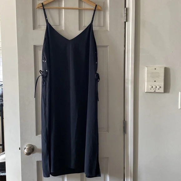 ASOS Navy Dress With Lace Up Detailing - Picture 10 of 10